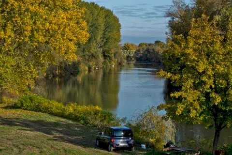 The river in the fall Stock Photos