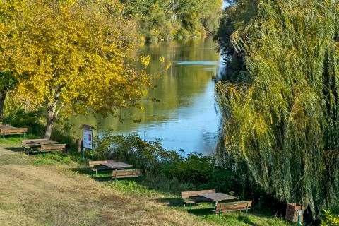 The river in the fall Stock Photos