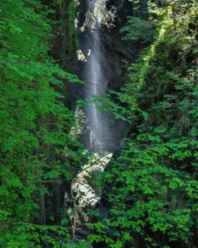 River falling down the mountain Stock Photos