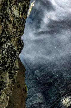 River falling down the mountain Stock Photos