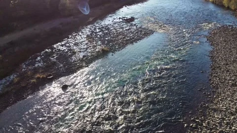 River Findhorn Drone Stock Footage 240007625