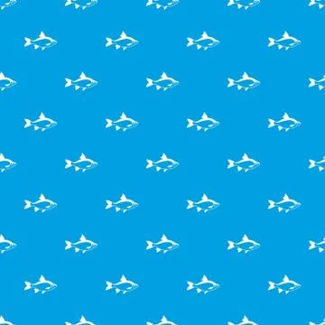 River fish pattern seamless blue Illustrazione stock