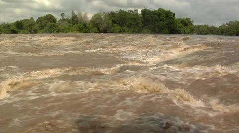 River in flood Stock Footage 10803371