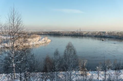River in flood 스톡 사진