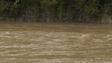 River Flood Waters Stock Footage 75952217