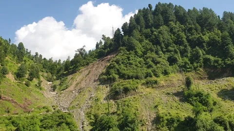 A river flow along side greenary in Kashmir, India Stock-Footage 247114008