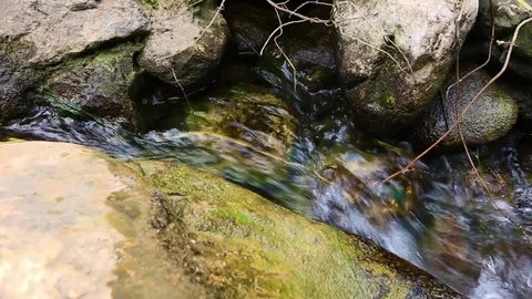 River flow between rocks Stock Footage 79217930