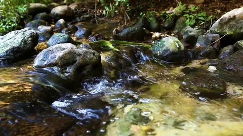 River flow between rocks Stock Footage