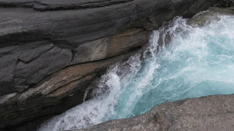 River Flow Canada Close Up Pan Stock Footage 222973526