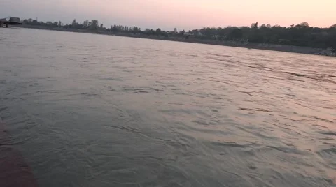 River Flow / Ganga River in Rishikesh 5 Stock-Footage 50164203