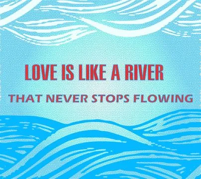 River-flow-like-love Stock Illustration