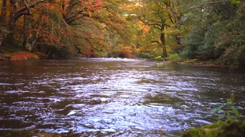 River flow in the mountains of Snowdonia Stock Footage 56520390