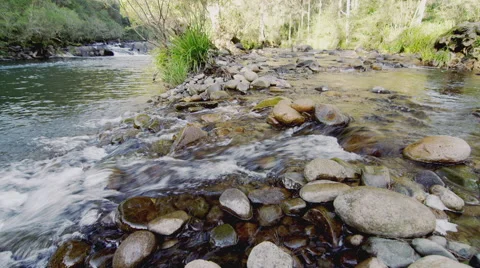 River In Flow over Smooth Stones, stream creek Also in 4K  Vidéo 40686625