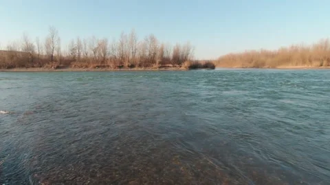 River Flow Panorama Stock Footage 194953642