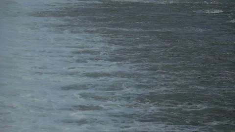 River Flow Rubber Dam Slow Motion Video stock 308649625