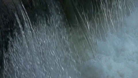 River Flow Rubber Dam Slow Motion Stock Footage 308706168