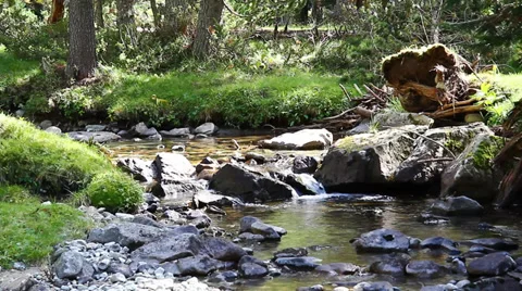 A river flowing between rocks Stock Footage 36552097