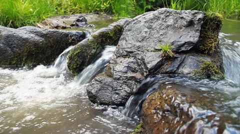 A river flowing between rocks Video stock 40337083