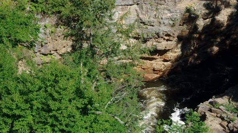 River flowing in a canyon Video stock 115558130