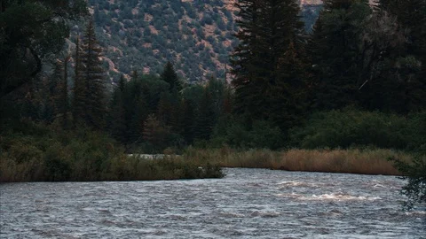 River Flowing in Colorado Stock Footage 123423127