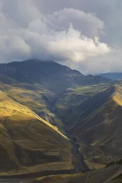 River flowing down from the mountain Stock Photos