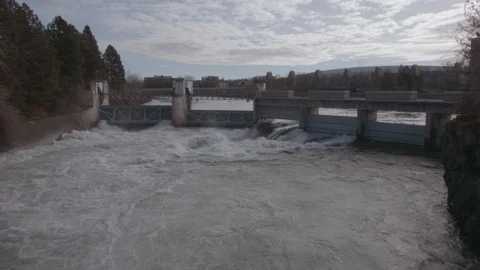 River flowing fast Stock Footage 99934598