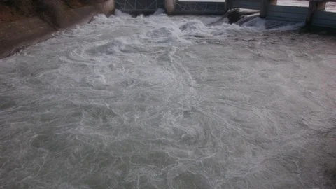 River flowing fast Stock Footage 99935096