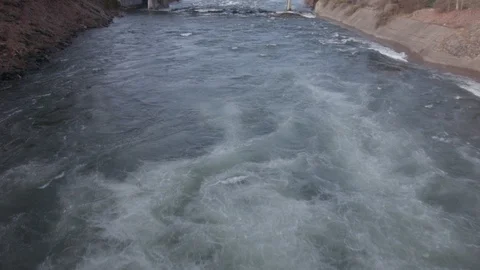 River flowing fast Stock Footage 99935507