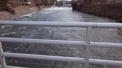 River flowing fast Stock Footage 99935591