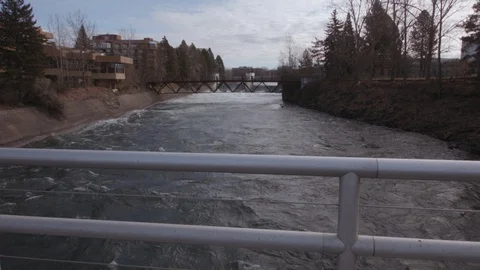 River flowing fast Stock Footage 99935633