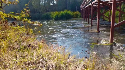 River flowing Stock Footage 165408747