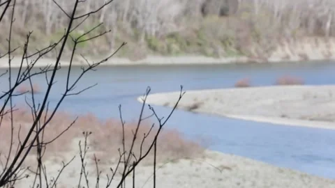 A RIVER Flowing Gently on a Summer Day, (HD 24p) Stock Footage 272170872