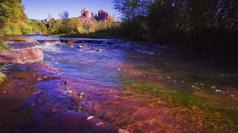 River flowing. Nature background 動画素材 46056934