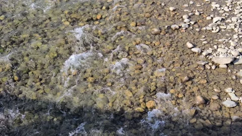 River flowing over rocks Stock Footage 142761796
