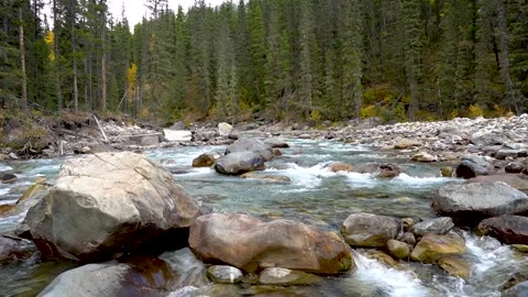 RIVER FLOWING OVER ROCKS Video stock 300806069