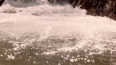 River flowing over rocks in slow motion in Sapanca city / Turkey Vídeo Stock 79925569