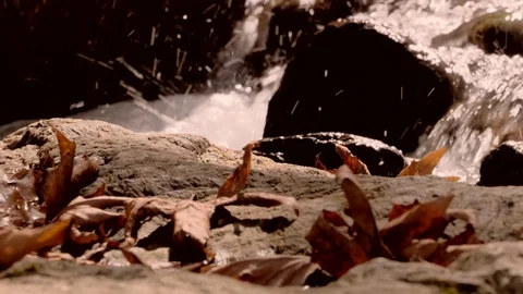 River flowing over rocks in slow motion in Sapanca city / Turkey Vídeo Stock 79925858