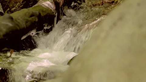 River flowing over rocks in slow motion in Sapanca city / Turkey Vídeo Stock 79926054