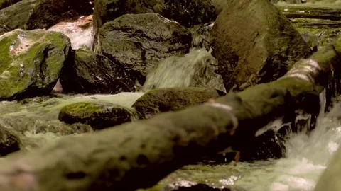 River flowing over rocks in slow motion in Sapanca city / Turkey Vídeo Stock 79926218