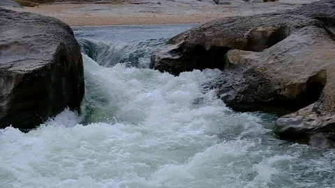 River flowing with power Video stock 103631146