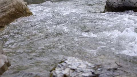 River flowing, rapid water. Stream water environment, Stock Footage 252751029