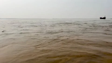 A river that is flowing with sand. Stock Footage 293949049