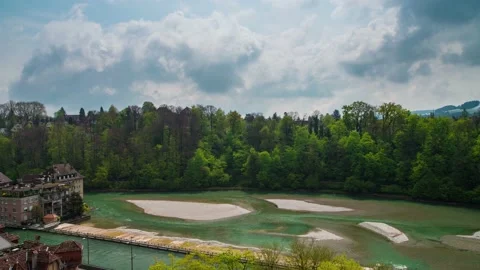 River Flowing Through Forest in Beautiful Day Video stock 141429175