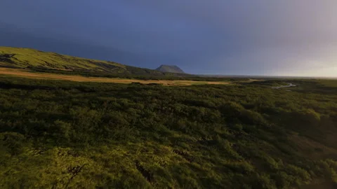 River Flowing Through Green Valley Stock Footage 319704758