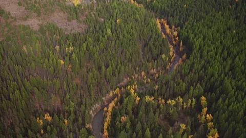River flowing through mountains Stock Footage 72718896