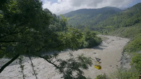 River flowing through the mountains Stock Footage 201840462