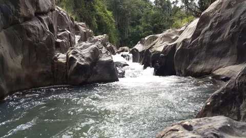 River Flowing Through The Rock Rapids 1080p with audio Video stock 200641009
