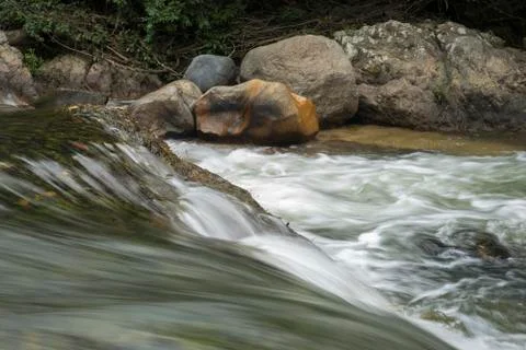 River flowing through rocks in forest, Yelapa, Jalisco, Mexico Stock Photos