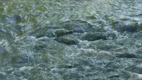 River, flowing water, water surface, rapids Stock Footage 130192138