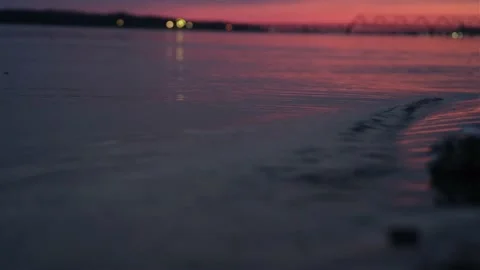 River Flowing, Waves Close Up, Sunlight Reflection On Water Surface Stock Footage 155357279